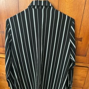 Large Black and White Striped Button down Blouse. Worn only once.